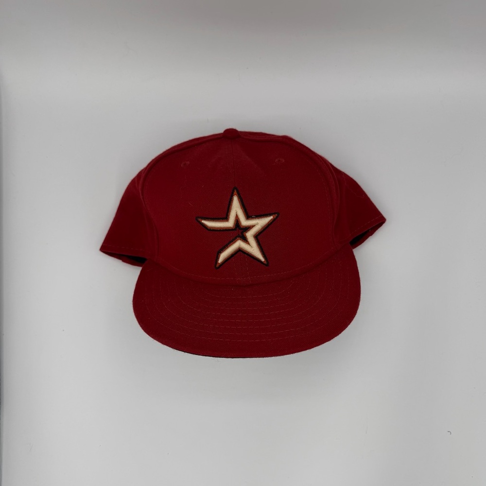 New Era Houston Astros 59FIFTY Fitted Baseball Hat Size 7 3/4.  Red, NWT.